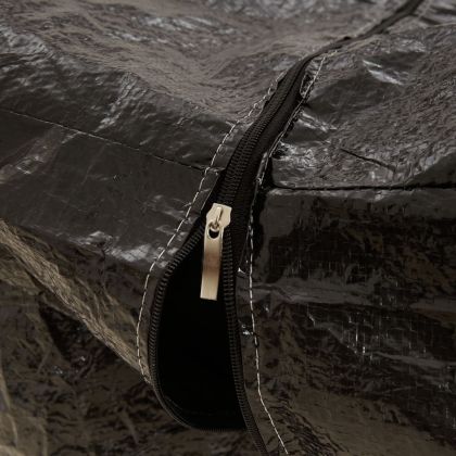 Чанта за градински възглавници, черна, 135x40x55 см, полиетилен