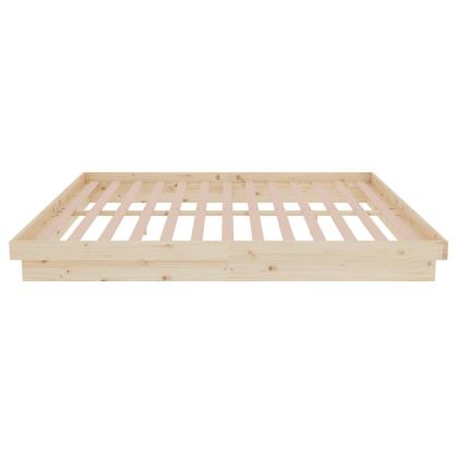 Рамка за легло без матрак, масивна дървесина, 160x200 см