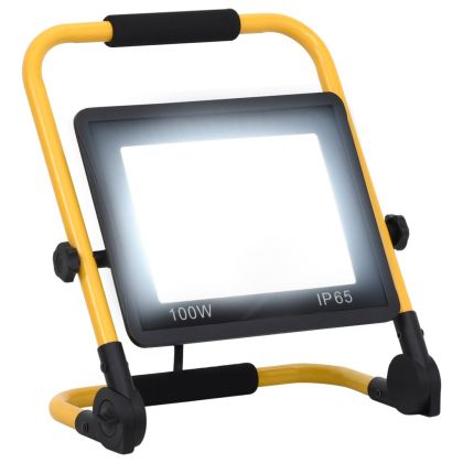 LED прожектор с дръжка, 100 W, студено бяло