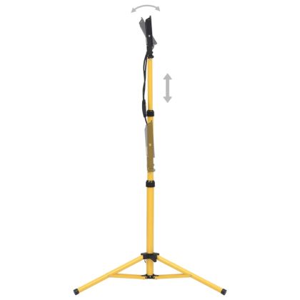 LED прожектор със статив, 2x50 W, студено бяло