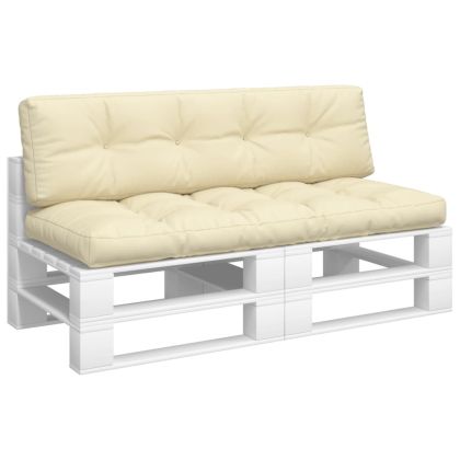 Палетни възглавници, 2 бр, кремави, текстил