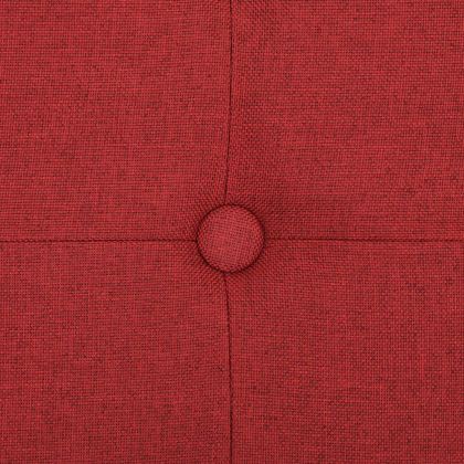 Сгъваема пейка за съхранение, виненочервена, изкуствен лен