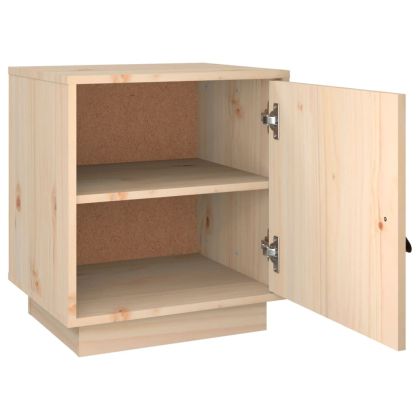 Нощно шкафче, 40x34x45 см, борово дърво масив