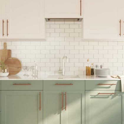 Дръжки за шкафове, 5 бр, бронз, 192 мм, неръждаема стомана