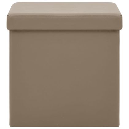 Сгъваема табуретка за съхранение, капучино, PVC