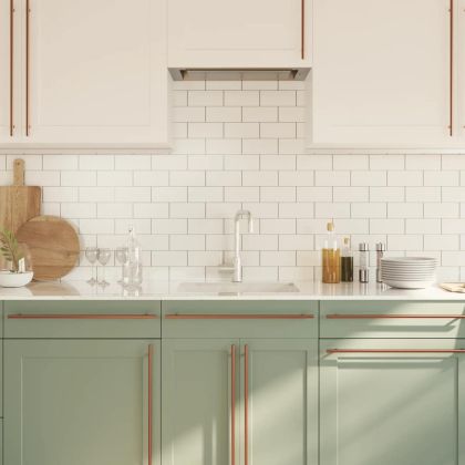 Дръжки за шкафове, 5 бр, бронз, 480 мм, неръждаема стомана