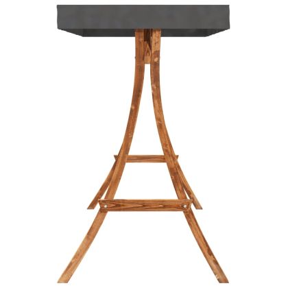 Стол-люлка с възглавница и сенник, масивно дърво смърч