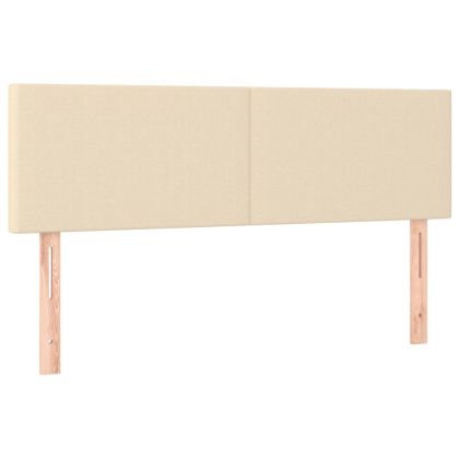 Боксспринг легло с матрак, кремава, 140x200 см, плат