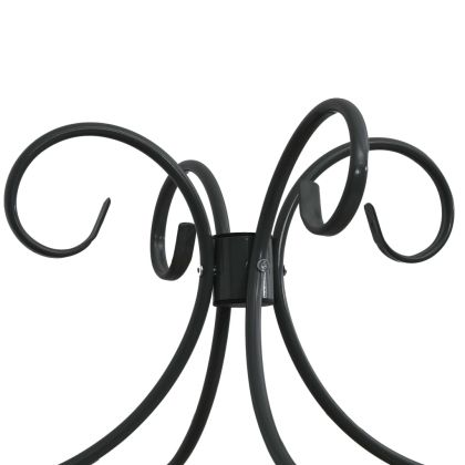 Рамка за легло с балдахин, черна, метал, 140x200 cм