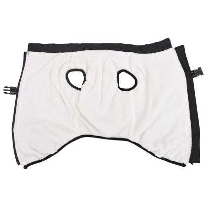 Кучешко палто с ремък Водоустойчиво светлоотразително черно L48