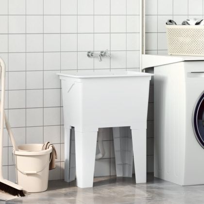 Вана за пране, бяла, 59x41x75 см, смола