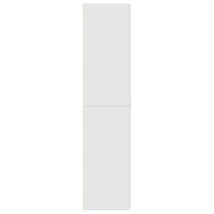 Висок шкаф, бял, 80x42,5x185 см, инженерно дърво