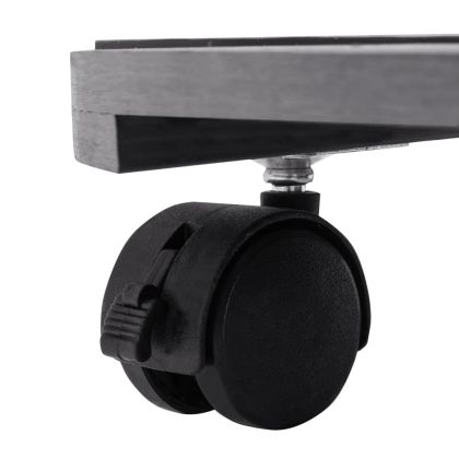 Поставки за цветя на колелца, 2 бр, сиви, Ø30x7,5 см, WPC