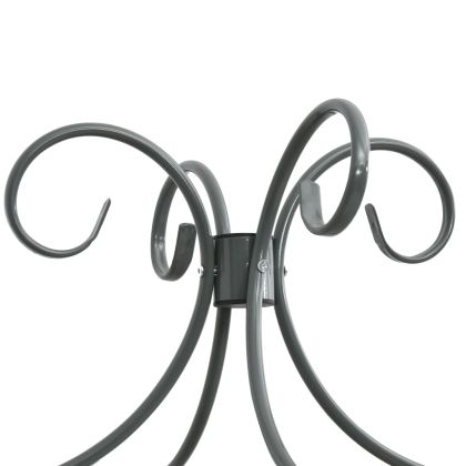 Рамка за легло с балдахин, сива, метал, 160x200 см