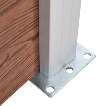 Градинска ограда, WPC, 1391x186 см, кафява