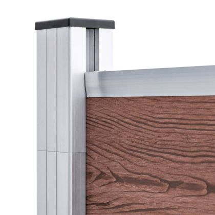 Градинска ограда, WPC, 1564x186 см, кафява