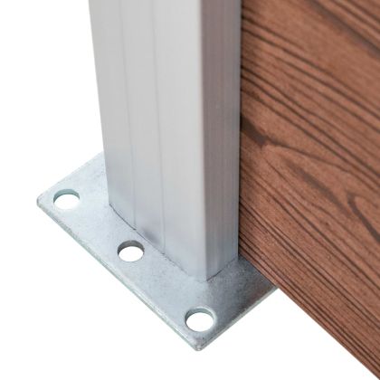 Градинска ограда, WPC, 1564x186 см, кафява