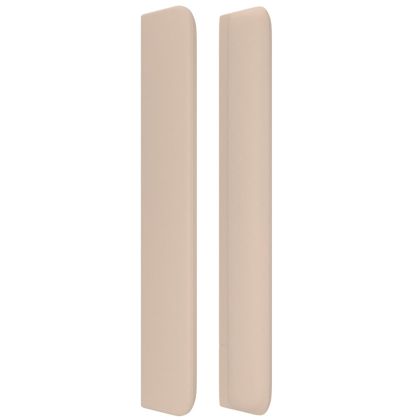 Горна табла с уши, капучино, 147x16x118/128 см, изкуствена кожа