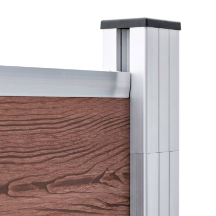 Градинска ограда, WPC, 1218x186 см, кафява
