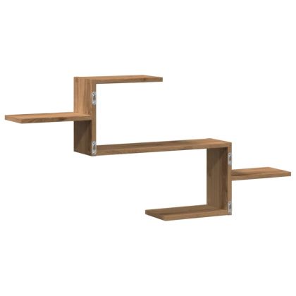 Стенен рафт, дъб артизан, 104x15x49 см, инженерно дърво