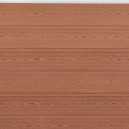 Комплект ограден панел, кафяв, 526x186 см, WPC