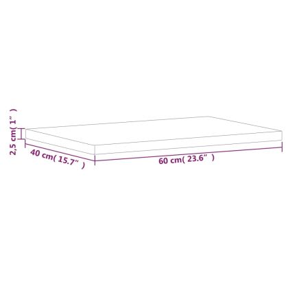 Плот за маса 60x40x2,5 см правоъгълен масивен бук