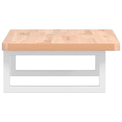 Стенен рафт за мивка, стомана и масивно дърво бук