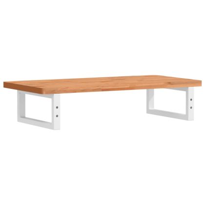 Стенен рафт за мивка, стомана и масивно дърво бук