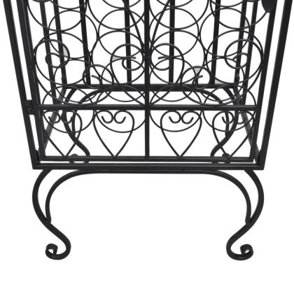 Метална стойка за вино с врата за 28 бутилки