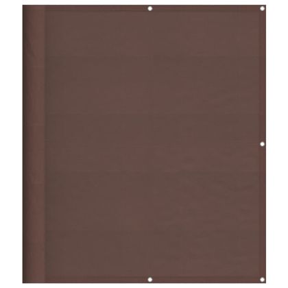Балконски параван кафяв 120x700 см 100% полиестер оксфорд
