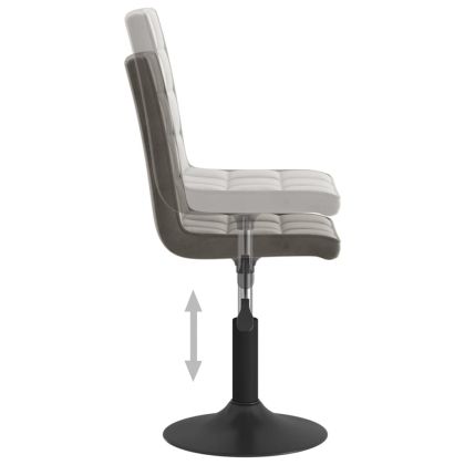 Въртящи се трапезни столове, 6 бр, тъмносиви, кадифе