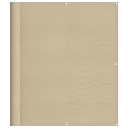 Балконски параван бежов 120x700 см 100% полиестер оксфорд