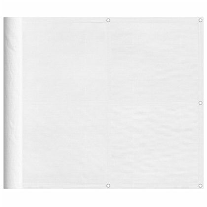 Балконски параван бял 90x1000 см 100% полиестер оксфорд