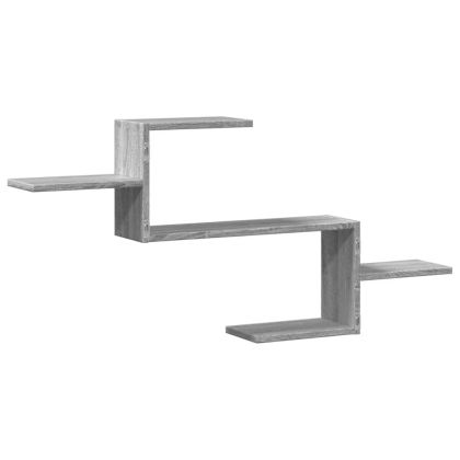 Стенен рафт, сив сонома, 104x15x49 см, инженерно дърво