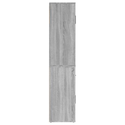 Висок шкаф, сив сонома, инженерно дърво