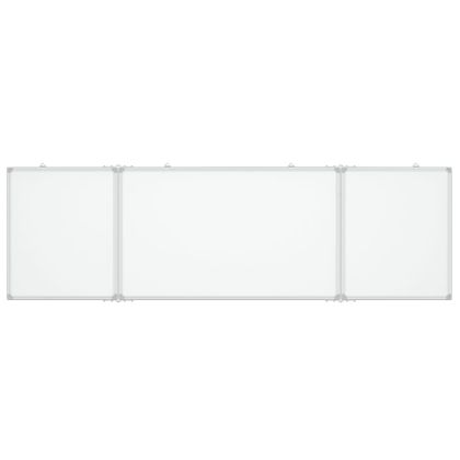 Магнитна бяла дъска, сгъваема, 160x50x1,7 см, алуминий