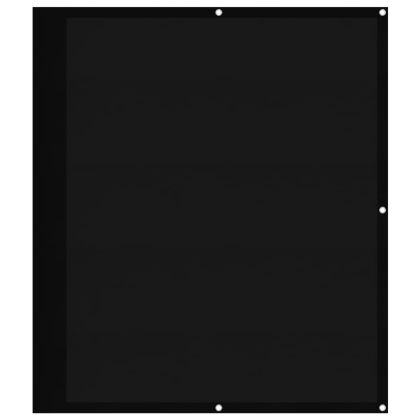 Балконски параван черен 120x800 см 100% полиестер оксфорд