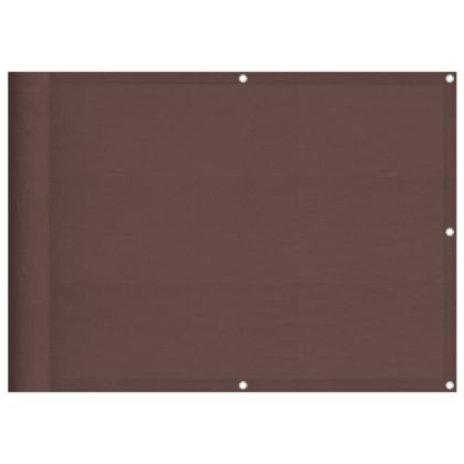 Балконски параван кафяв 75x800 см 100% полиестер оксфорд