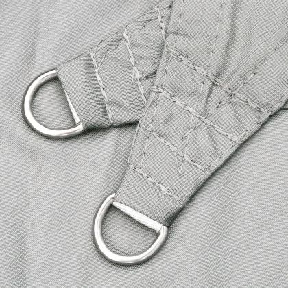 Слънцезащитно платно светлосиво 7x7 м 100% полиестер Оксфорд