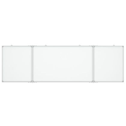 Магнитна бяла дъска, сгъваема, 160x60x1,7 см, алуминий