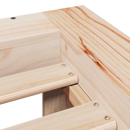 Рамка за легло без матрак 200x200 см масивна чамова дървесина