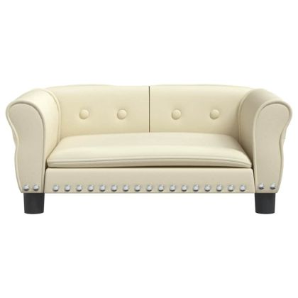 Кучешко легло, Кремаво , 70x45x30 см, изкуствена кожа