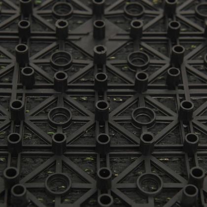 Плочки изкуствена трева, 11 бр, зелени, 30x30 см