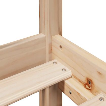 Рамка за легло без матрак, 140x200 см, масивна чамова дървесина