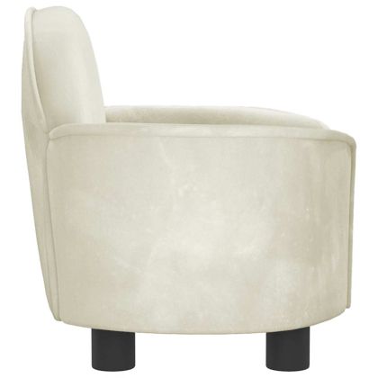 Кучешко легло кремаво 66x40x45 см кадифе