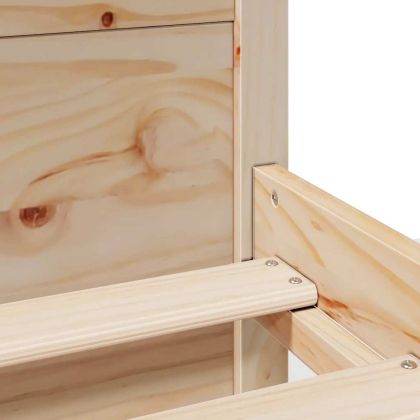 Рамка за легло без матрак, 140x200 см, масивна чамова дървесина