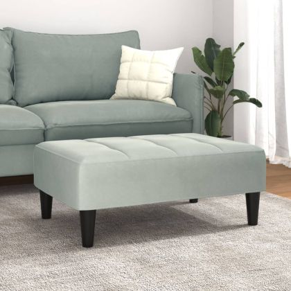 Табуретка, светлосива, 77x55x31 см, кадифе