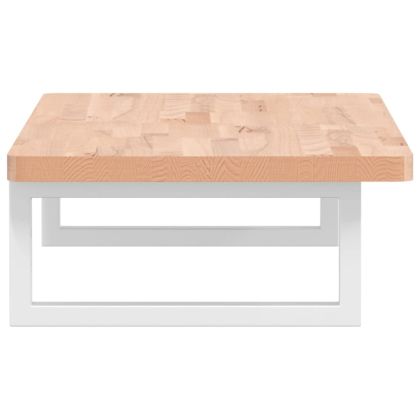 Стенен рафт за мивка, стомана и масивно дърво бук