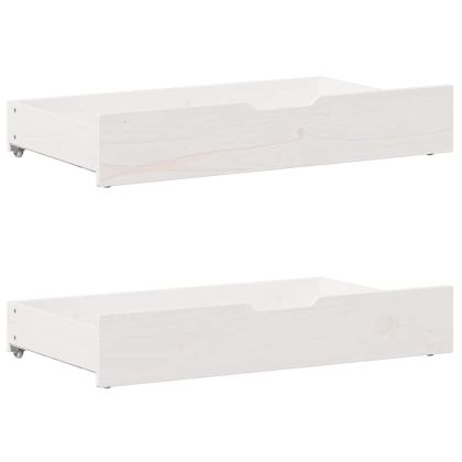 Рамка за легло без матрак, бял, 160x200 см, бор масив