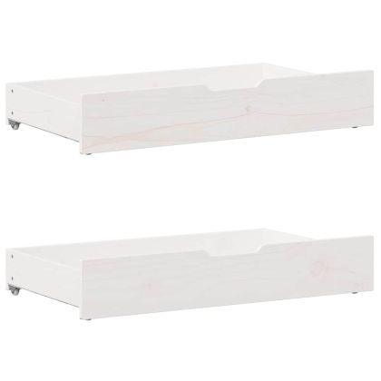 Рамка за легло без матрак, бял, 200x200 см, бор масив